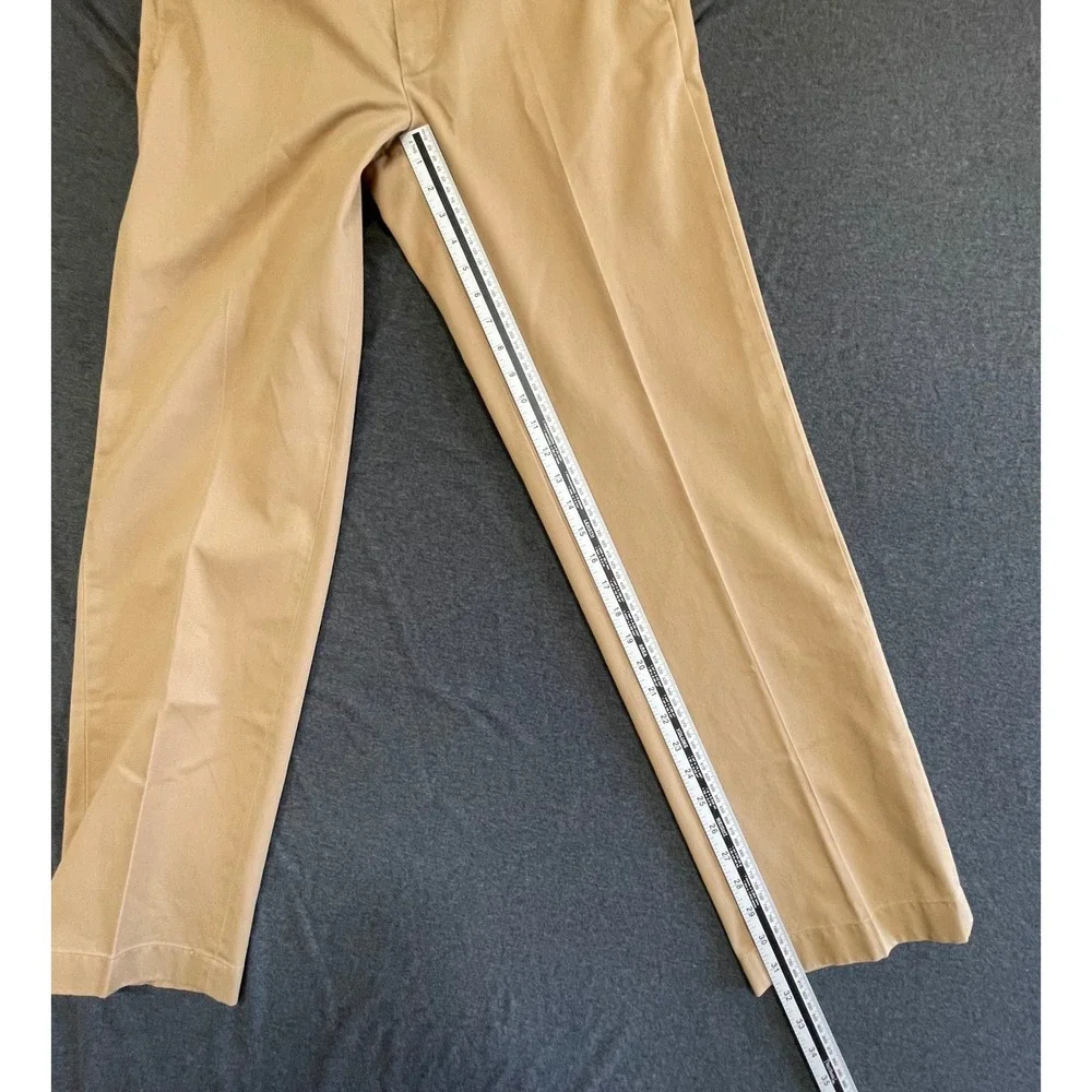 Brooks‎ Brothers Advantage Chino Clark Fit Khaki Pants Mens 33x32 Tan Cotton